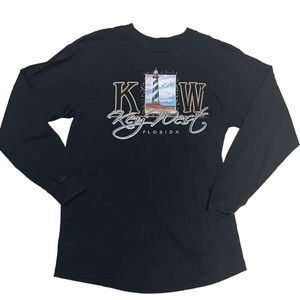 Vintage Florida Key West Vacation Basic Graphic Long Sleeve Top (size S)
